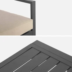 Conjunto de jardín de aluminio , 4 plazas