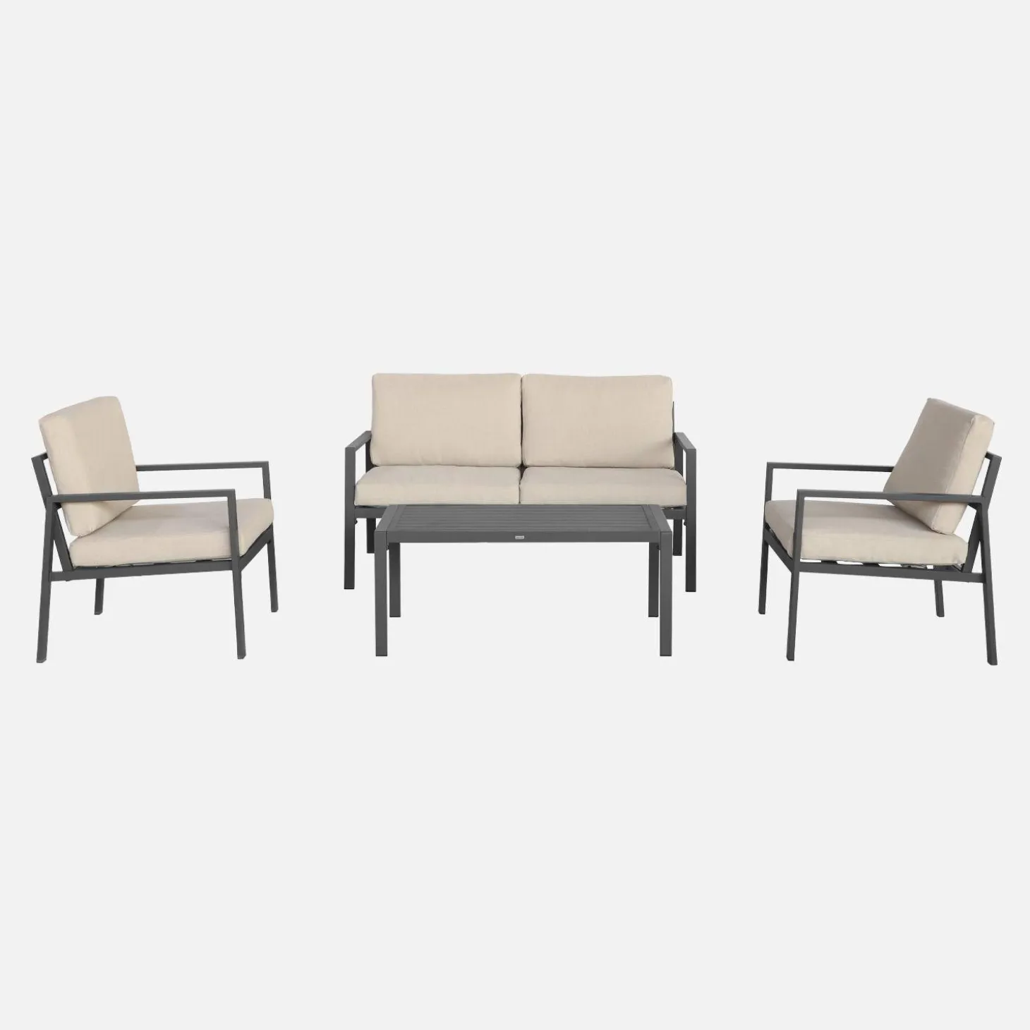 Conjunto de jardín de aluminio , 4 plazas