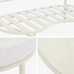 Conjunto de jardín de aluminio, 4 plazas
