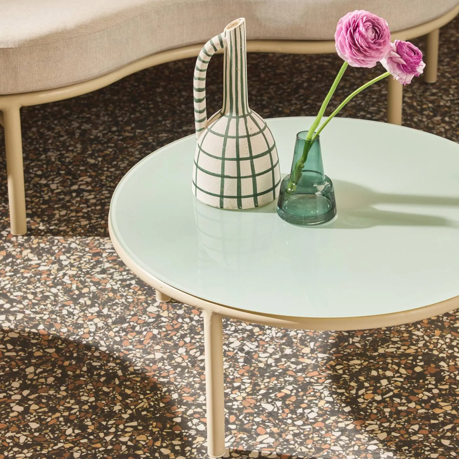 Conjunto de jardín de aluminio, 4 plazas