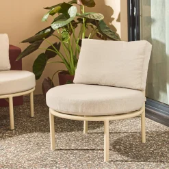Conjunto de jardín de aluminio, 4 plazas