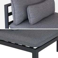 Conjunto de jardín de aluminio, 4 plazas