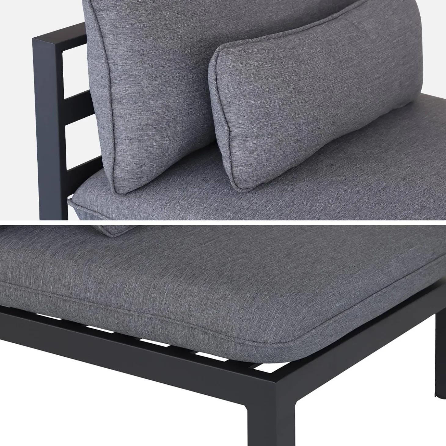 Conjunto de jardín de aluminio, 4 plazas