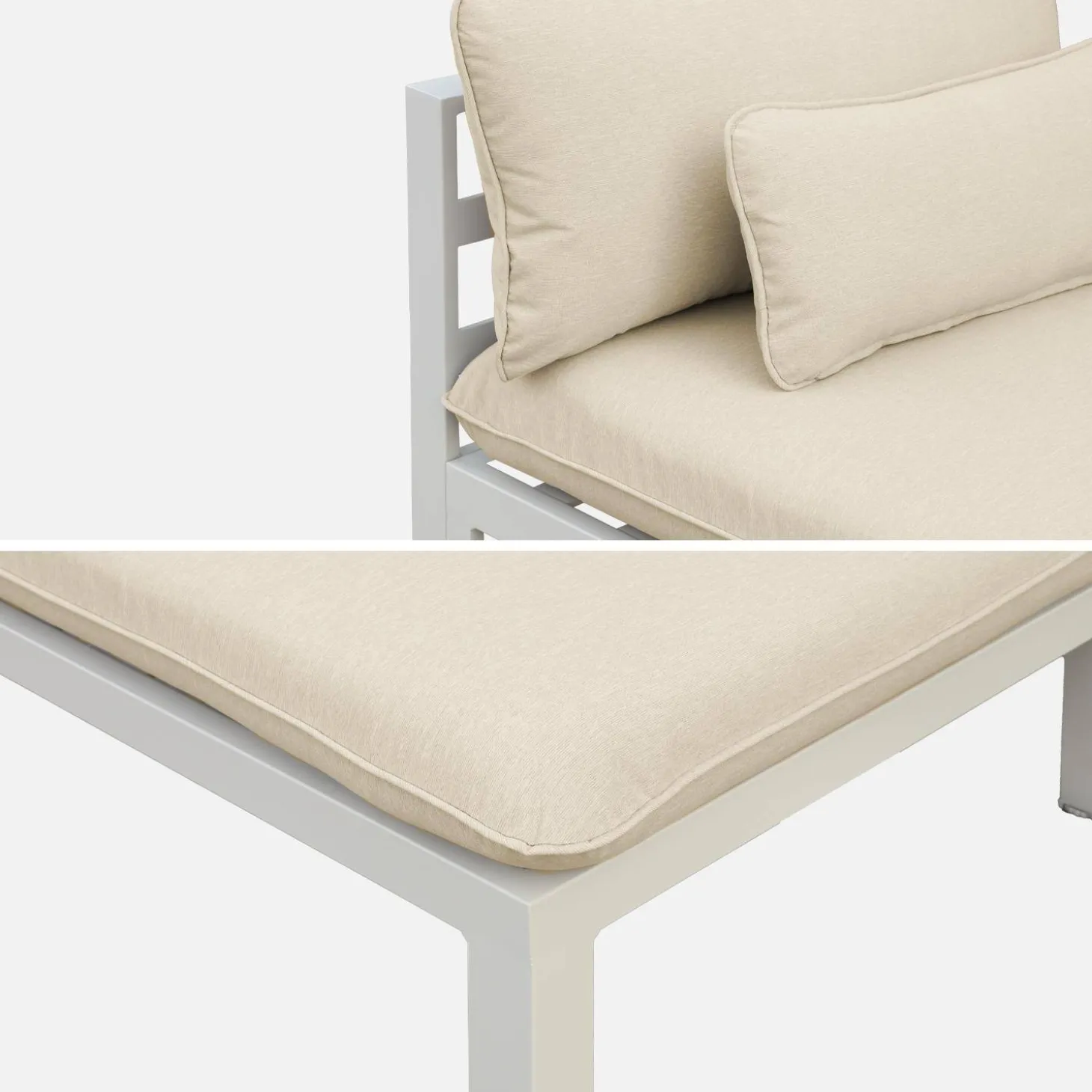 Conjunto de jardín de aluminio, 4 plazas