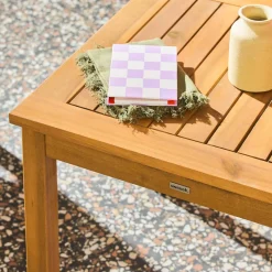 Conjunto de jardín de madera de acacia, 2 plazas
