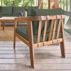 Conjunto de jardín de madera de acacia, 5 plazas