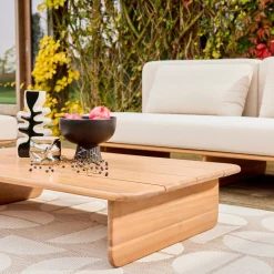 Conjunto de jardín de madera de acacia, 4 plazas