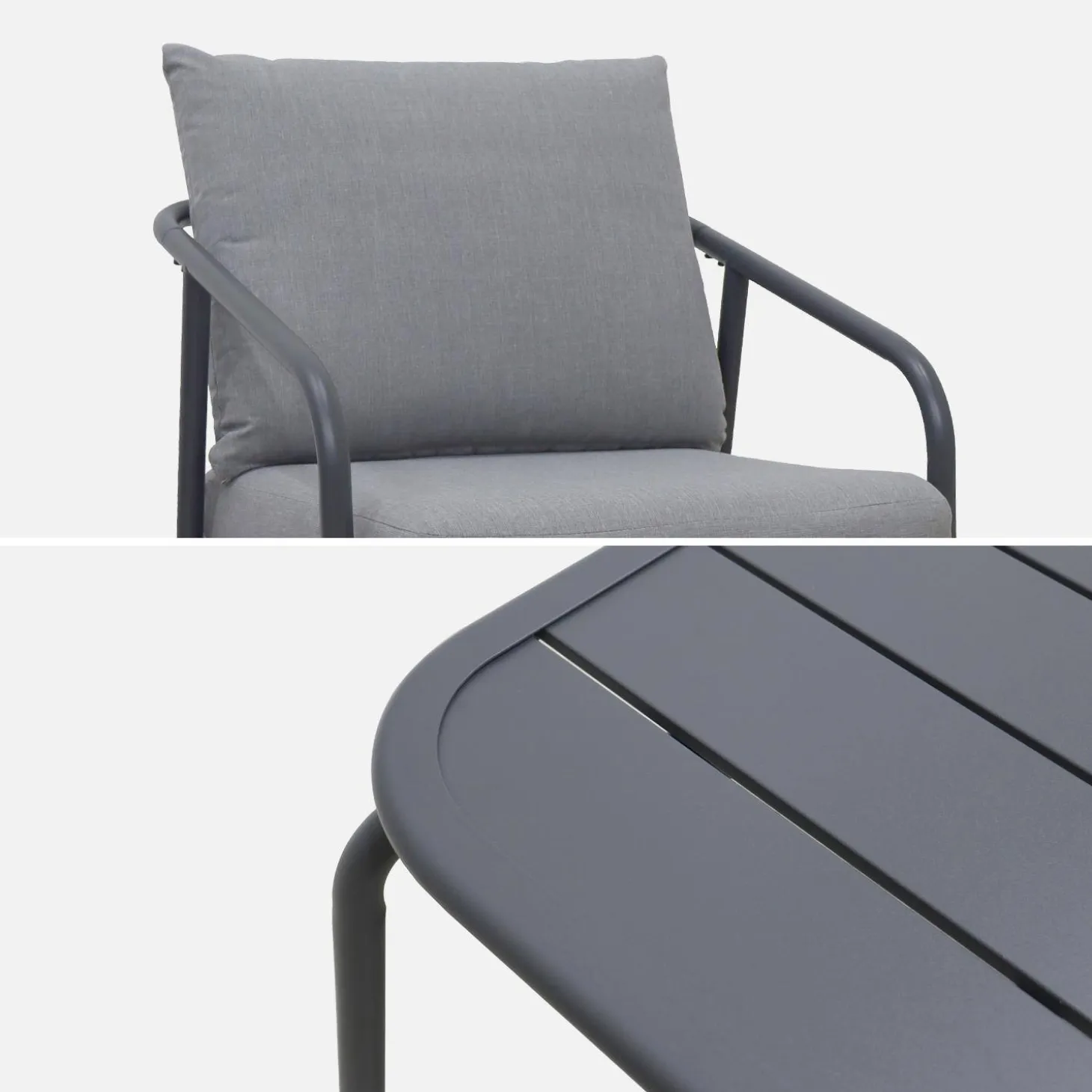 Conjunto de jardín de metal, 4 plazas