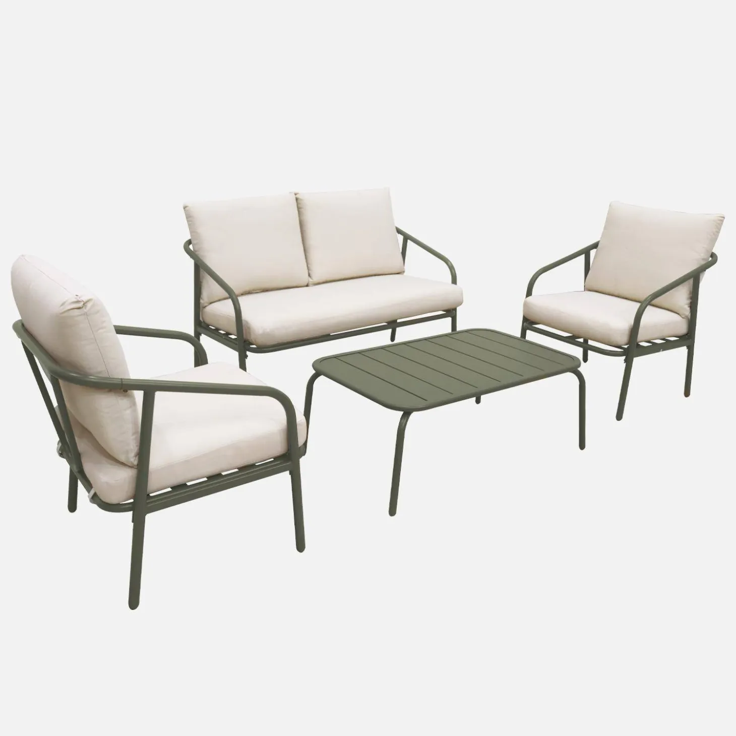 Conjunto de jardín de metal, 4 plazas