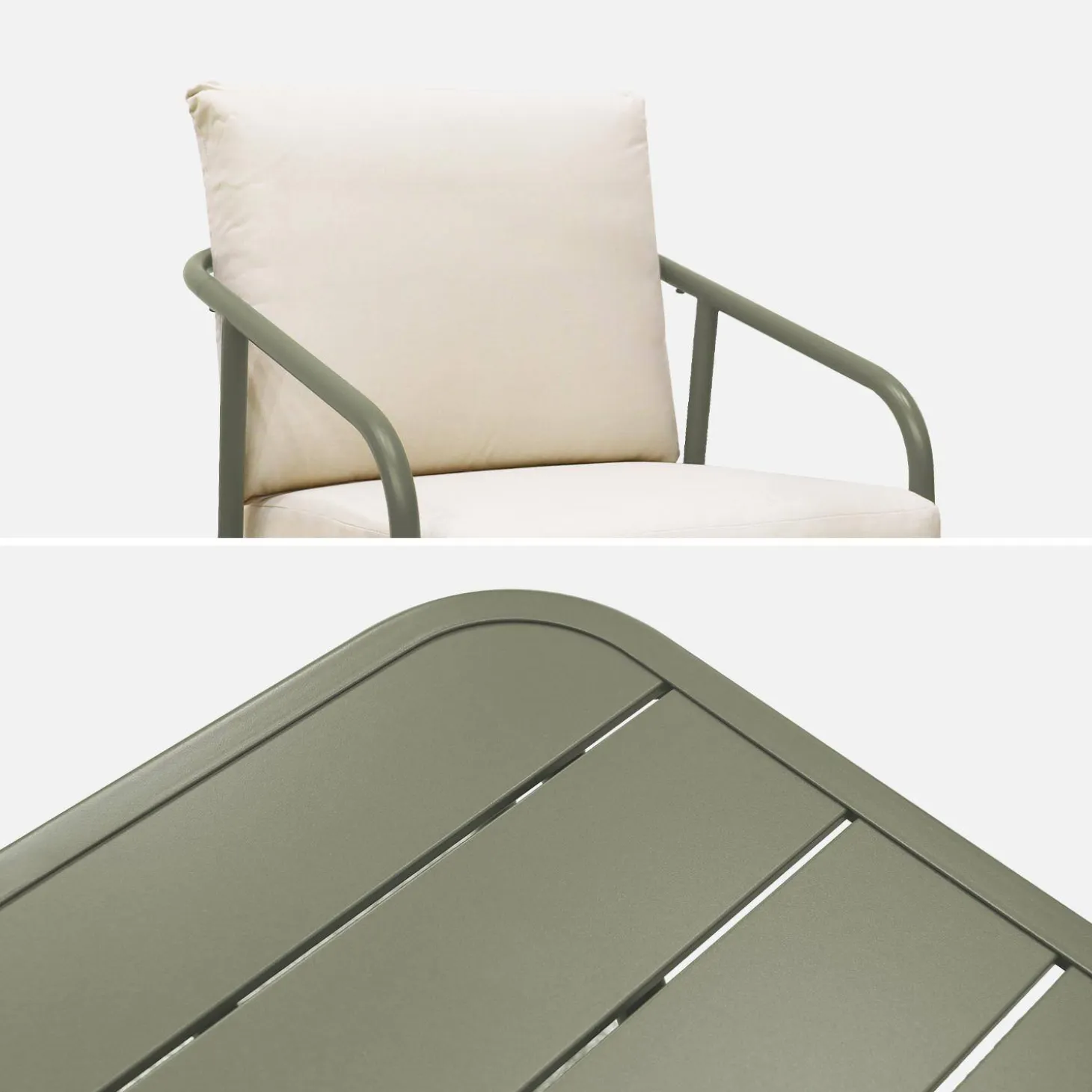 Conjunto de jardín de metal, 4 plazas