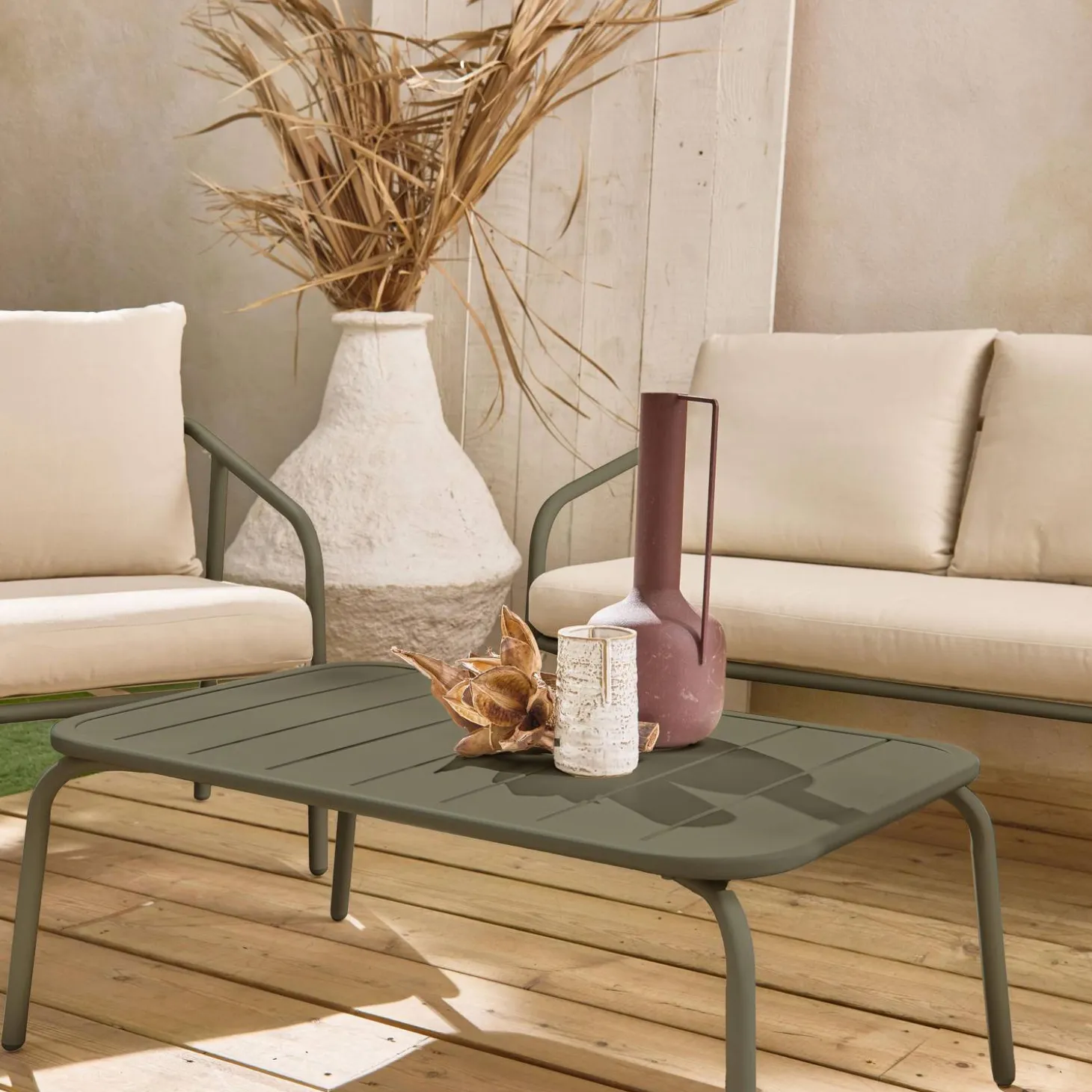 Conjunto de jardín de metal, 4 plazas