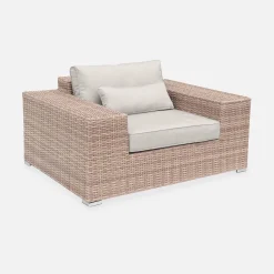 Conjunto de jardín de resina extra grande, 4 plazas