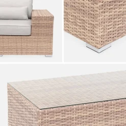 Conjunto de jardín de resina extra grande, 4 plazas