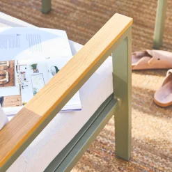 Conjunto de jardín en aluminio y polywood, 4 plazas