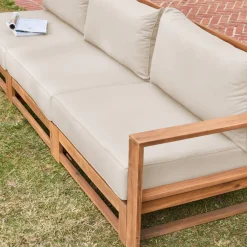 Conjunto de jardín en madera, 5 plazas