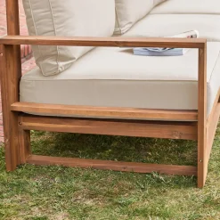 Conjunto de jardín en madera, 5 plazas