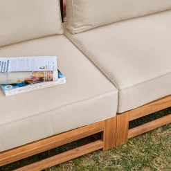 Conjunto de jardín en madera, 5 plazas