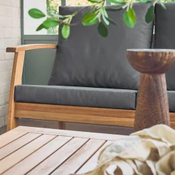 Conjunto de jardín en madera de acacia, 5 plazas