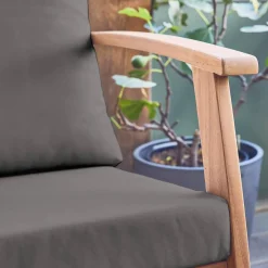 Conjunto de jardín en madera de acacia, 5 plazas