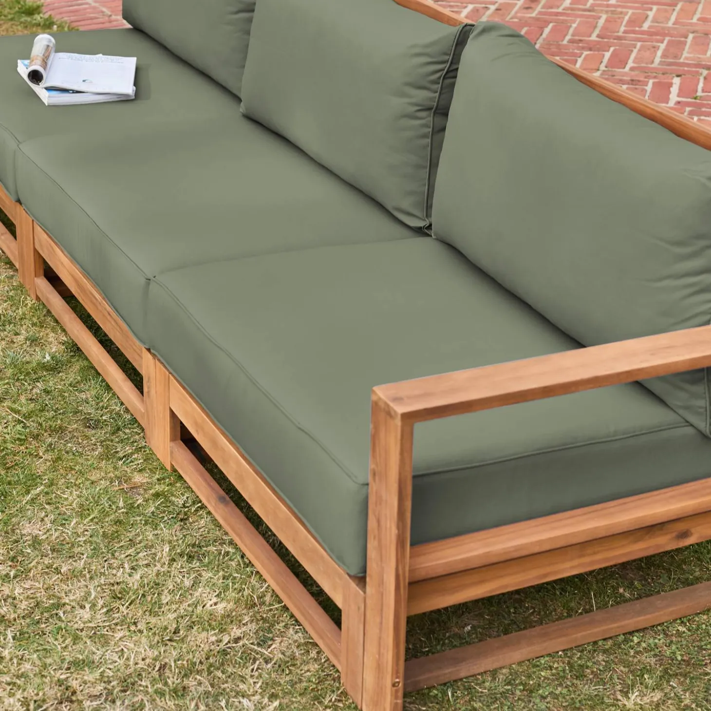 Conjunto de jardín en madera, 5 plazas