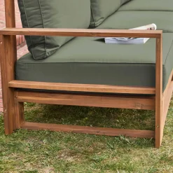 Conjunto de jardín en madera, 5 plazas