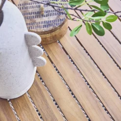 Conjunto de jardín en madera de acacia, 5 plazas