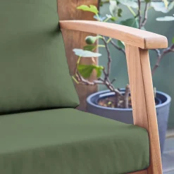 Conjunto de jardín en madera de acacia, 5 plazas