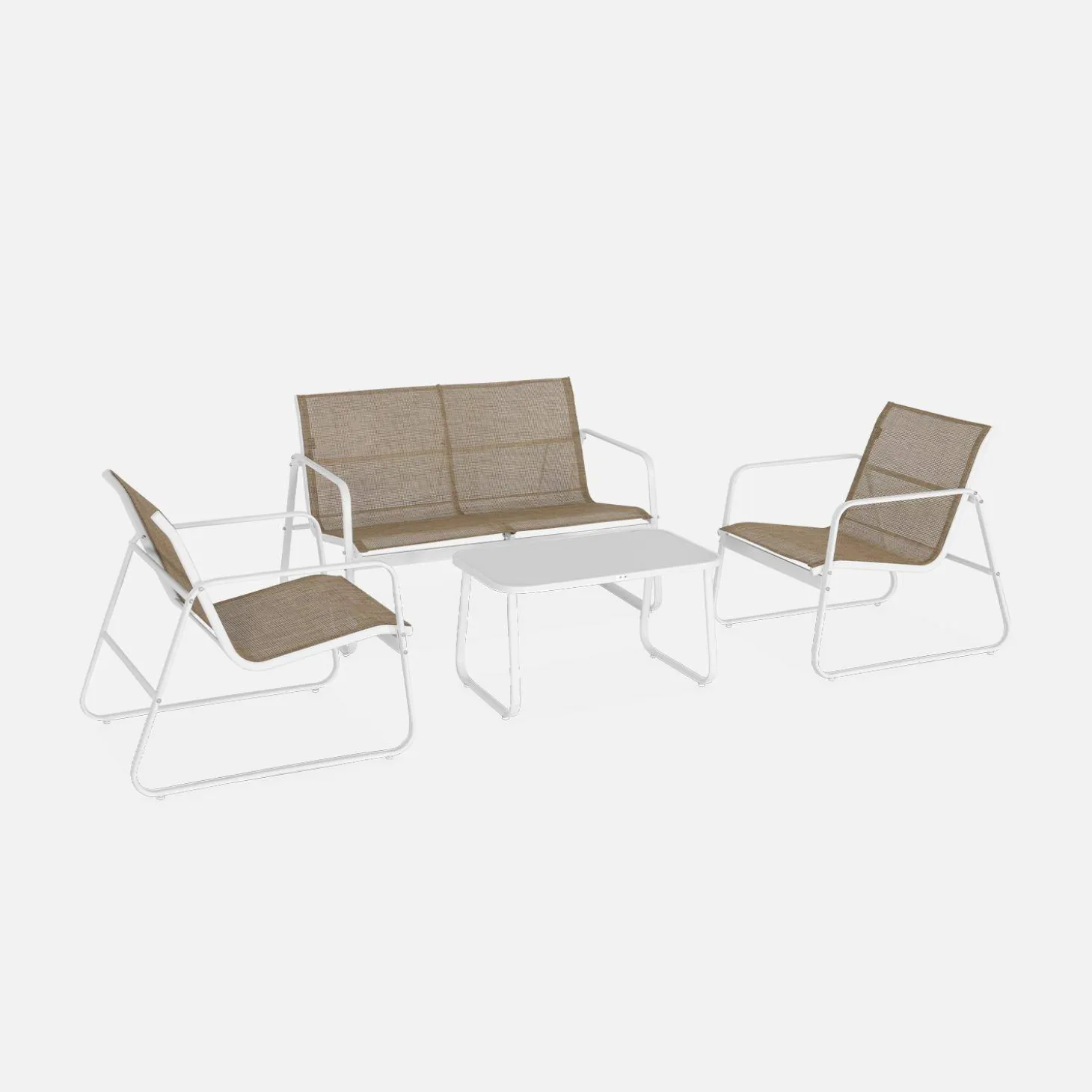 Conjunto de jardín en metal , 4 plazas