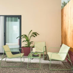 Conjunto de jardín en metal , 4 plazas