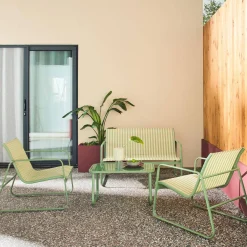Conjunto de jardín en metal , 4 plazas