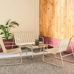 Conjunto de jardín en metal , 4 plazas