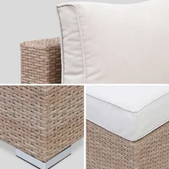 Conjunto de jardín en resina tejida, 8 a 10 plazas
