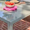 Conjunto de jardín mesa de aluminio, 9 plazas