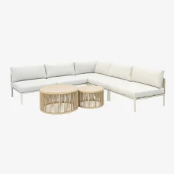 Conjunto de jardín modular de aluminio y cuerdas, 5 plazas
