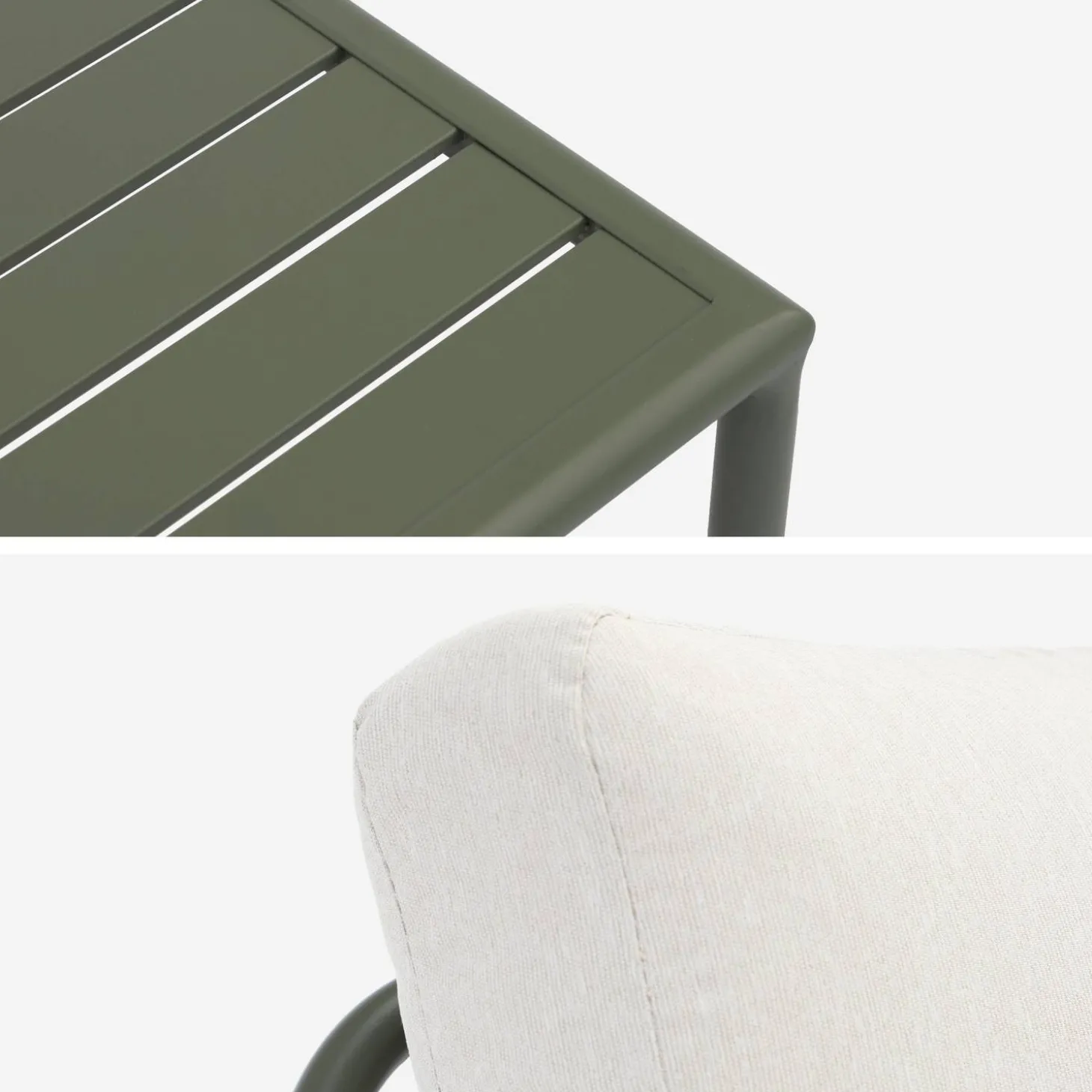 Conjunto de jardín modular de aluminio, 4 plazas