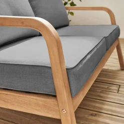 Conjunto de muebles de jardín de madera acacia, 4 plazas