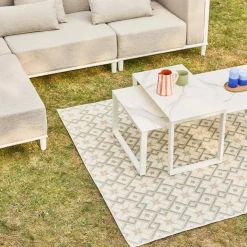 Conjunto de muebles de jardín modular de aluminio, 4 plazas