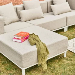 Conjunto de muebles de jardín modular de aluminio, 4 plazas