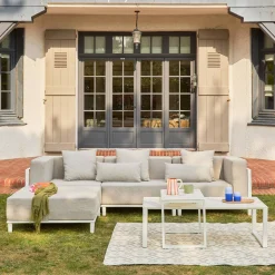 Conjunto de muebles de jardín modular de aluminio, 4 plazas