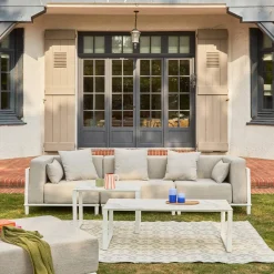 Conjunto de muebles de jardín modular de aluminio, 4 plazas