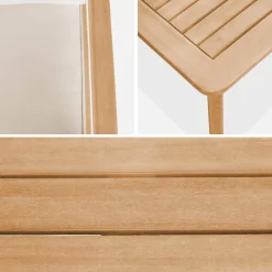 Conjunto de muebles de jardín de madera acacia, 4 plazas