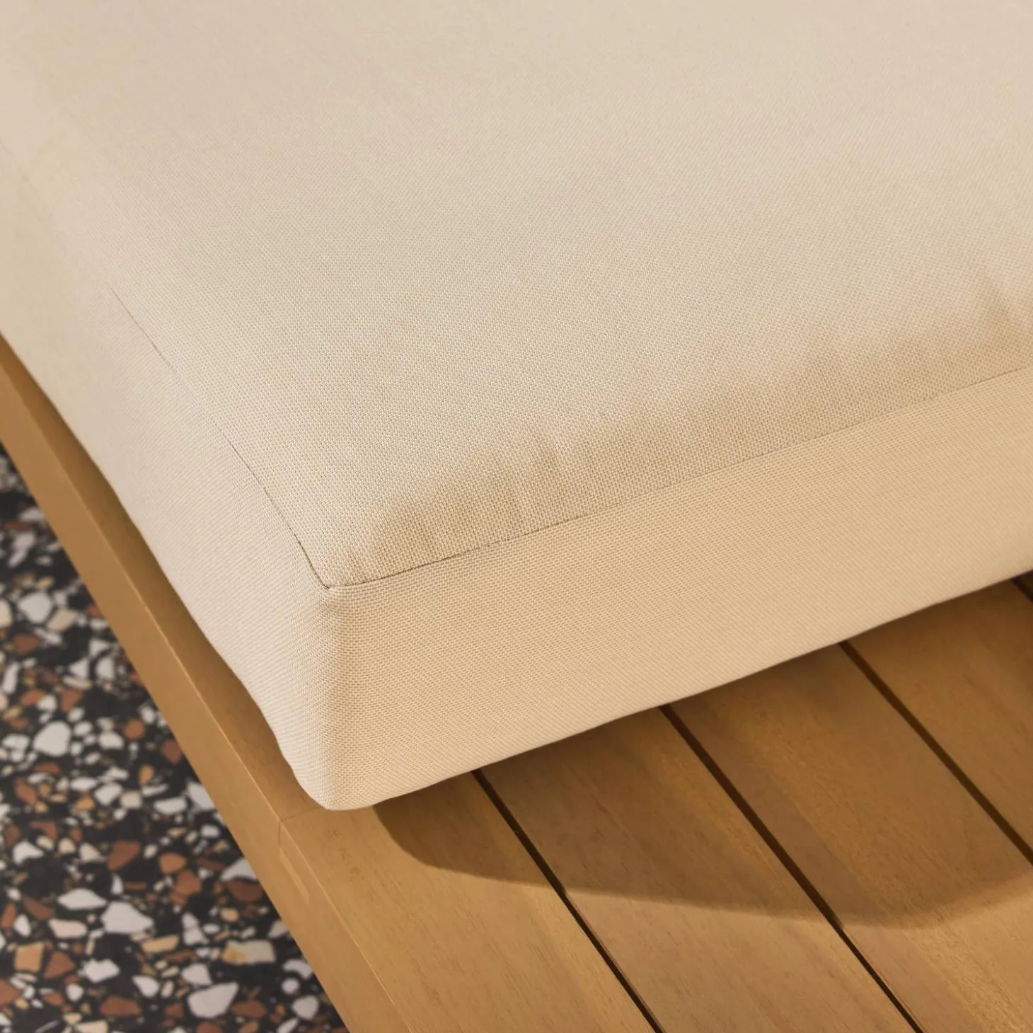 Conjunto de muebles de jardín esquinero de madera de acacia, 5 plazas