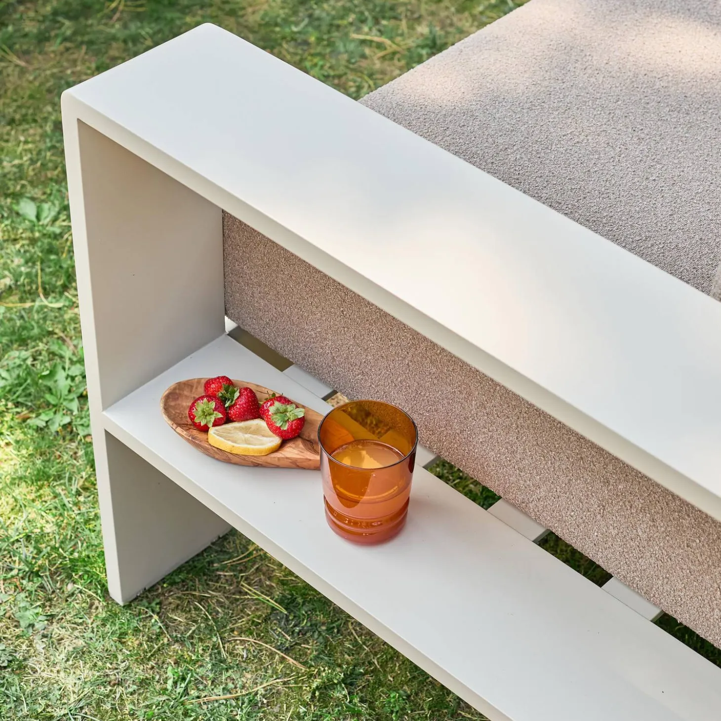 Conjunto de muebles de jardín de aluminio, 5 plazas