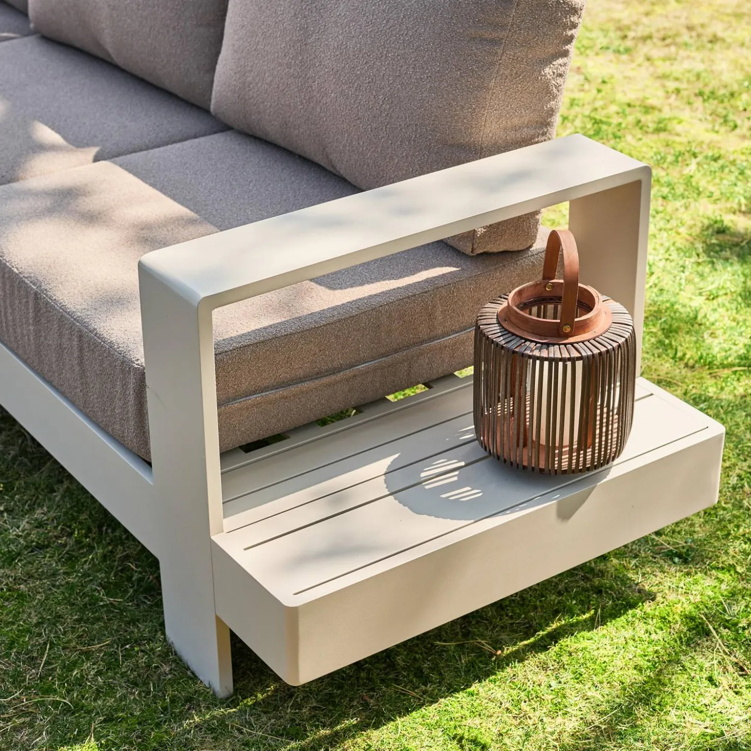 Conjunto de muebles de jardín de aluminio, 5 plazas