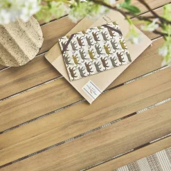 Conjunto de muebles de jardín en acacia con cuerda, 5 plazas