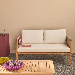 Conjunto de muebles de jardín de madera de acacia, 4 plazas