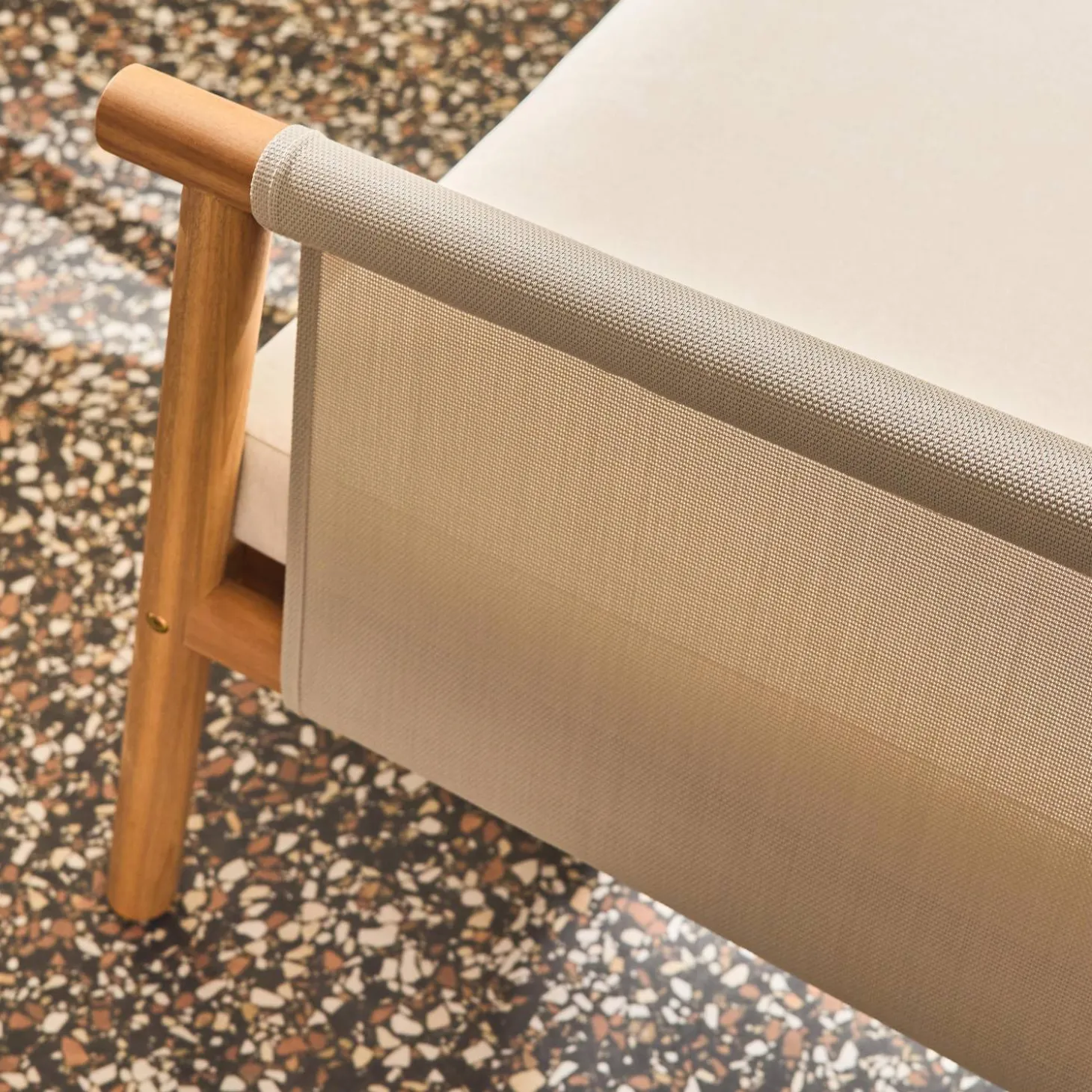 Conjunto de muebles de jardín de madera de acacia, 4 plazas