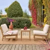 Conjunto de muebles de jardín de madera de acacia, 2 plazas