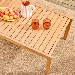 Conjunto de muebles de jardín de acacia y cuerdas para 5 plazas