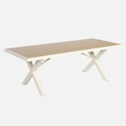 Conjunto mesa de jardín de aluminio con 8 sillas